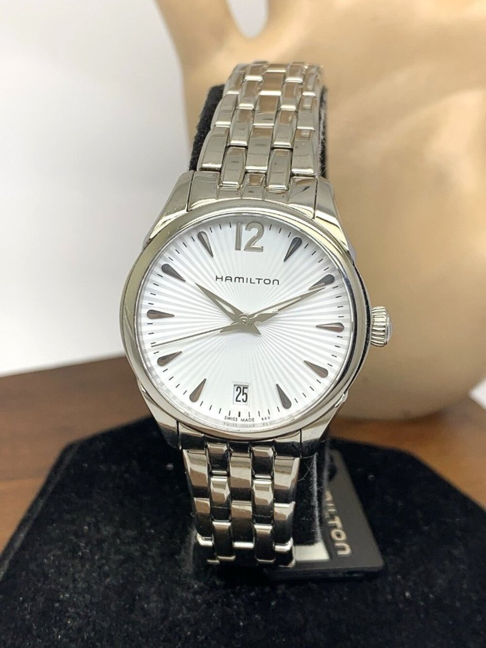 Hamilton Women's Watch H42211155 Jazzmaster Swiss Quartz Silver Steel 30mm
